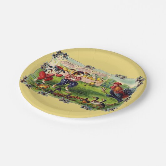 Osterblasen-Baseball-Teller Pappteller (Schrägansicht)