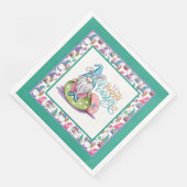 Osterblasen Gnomes Serviette (Ecke)