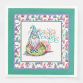 Osterblasen Gnomes Serviette (Vorderseite)