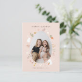 Osterblättern Foto Postkarte (Stehend Vorderseite)