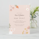 Osterblättrige Party Einladungen (Stehend Vorderseite)