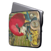 Osterblich Bunny Egg Car Landschaft Laptopschutzhülle (Vorderseite Links)