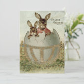 Osterblich-farbene Eierfarm Einladung (Stehend Vorderseite)