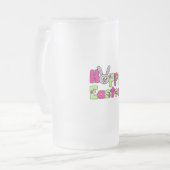 Osterblich Happy Ostereier Mattglas Bierglas (Vorderseite Links)