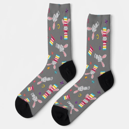 Osterbliche Bunnies & Hats | Socken (Linkes Detail)