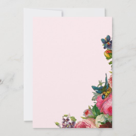 Osterblume Orthodox Offenes Haus Tee Einladung (Rückseite)