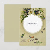 Osterblumen beste Wünsche Vintage viktorianisch (Vorne/Hinten)