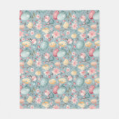 Osterblumen-Dekor im Pastell-Look Fleecedecke (Vorderseite)