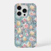 Osterblumen-Dekor in Pastellfarben iPhone Hülle (Rückseite)