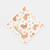 Osterblumen-Ei-Hasen-Muster Serviette (Ecke)
