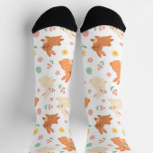 Osterblumen-Ei-Hasen-Muster Socken (Oben)