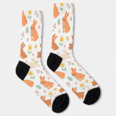 Osterblumen-Ei-Hasen-Muster Socken (Rechts)