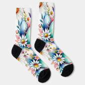 Osterblumenmuster Socken (Rechts)