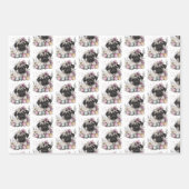 Osterblüte im Mops Geschenkpapier Set (Vorderseite)