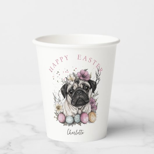 Osterblüte im Mops Pappbecher (Vorderseite)
