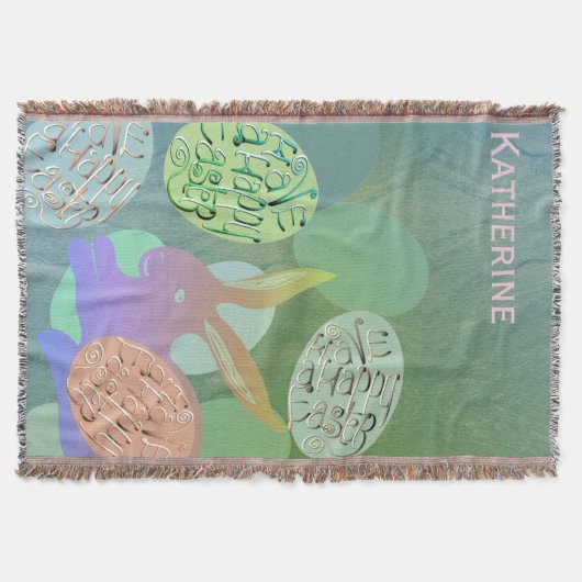Osterblüte Pastell Eier Keule Blanket Decke (Vorderseite)