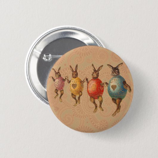 Osterblüte tanzende Eier Button (Vorne & Hinten)