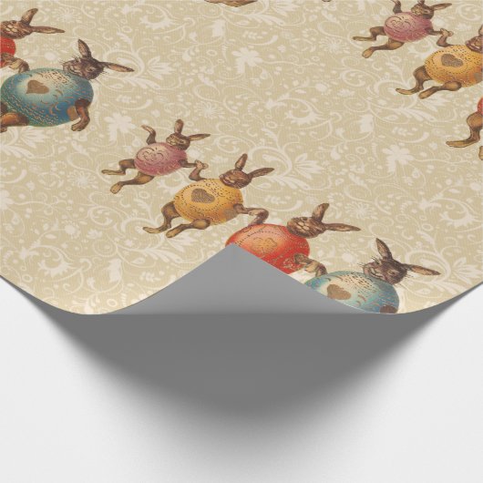 Osterblüte tanzende Eier Geschenkpapier (Ecke)