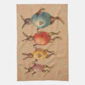 Osterblüte tanzende Eier Geschirrtuch (Vertikal)