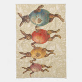 Osterblüte tanzende Eier Geschirrtuch (Vertikal)