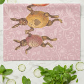 Osterblüte tanzende Eier Geschirrtuch (Gefaltet)