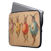 Osterblüte tanzende Eier Laptopschutzhülle (Vorderseite Links)