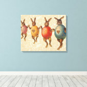 Osterblüte tanzende Eier Leinwanddruck (Insitu (Holzboden))