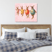 Osterblüte tanzende Eier Leinwanddruck (Insitu (Schlafzimmer))