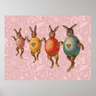 Osterblüte tanzende Eier Poster