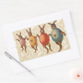 Osterblüte tanzende Eier Rechteckiger Aufkleber (Umschlag)