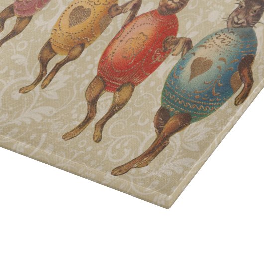 Osterblüte tanzende Eier Schneidebrett (Ecke)