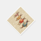 Osterblüte tanzende Eier Serviette (Ecke)