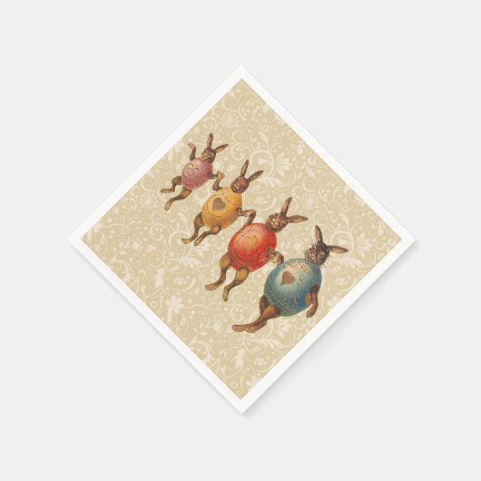 Osterblüte tanzende Eier Serviette (Ecke)