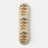 Osterblüte tanzende Eier Skateboard (Vorderseite)