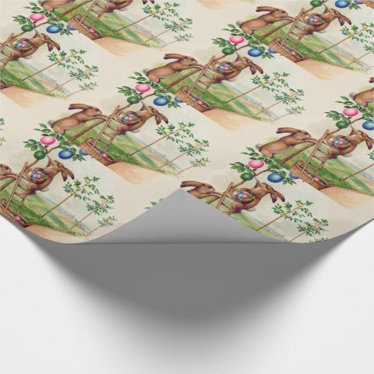 Osterblütenblasser Eierbaum Geschenkpapier (Ecke)