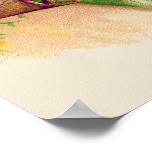 Osterblütenblasser Eierbaum Poster (Ecke)