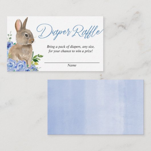 Osterblütenblauer Blütenblattverlosung Begleitkarte (Vorne/Hinten)