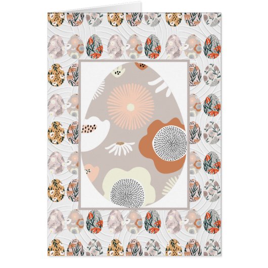 Osterblüteneier Elegante Faltkarte (Vorne)