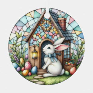 Osterblüteneier Gesteinigte Glass-Blume Ornament Aus Metall