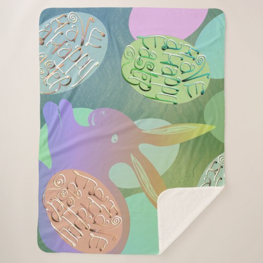 Osterblüteneier Sherpa Blanket Sherpadecke (Vorderseite)