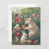 Osterblüteneier Viktorianisch Frauen Feiertagspostkarte (Vorne/Hinten)