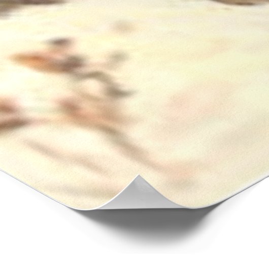 Osterblütenfarbene, gepanzerte Eizellschneedecke Poster (Ecke)