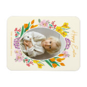 Osterblütenkarte Foto Magnet (Horizontal)