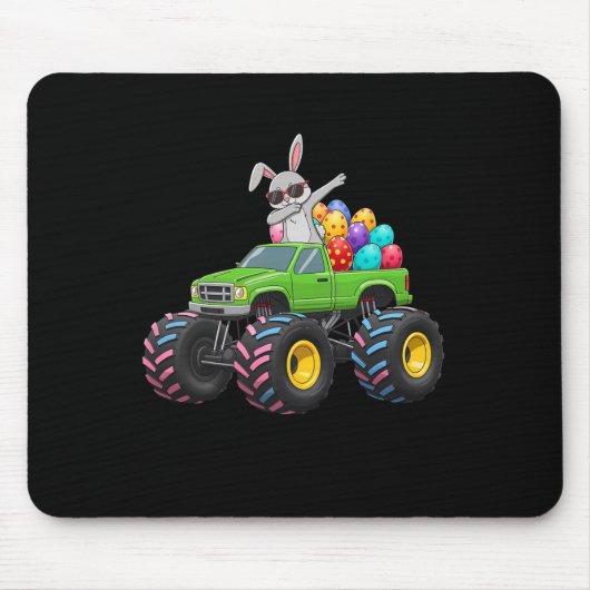Osterblütenmonster Truck Ostereier Rab Mousepad (Vorne)