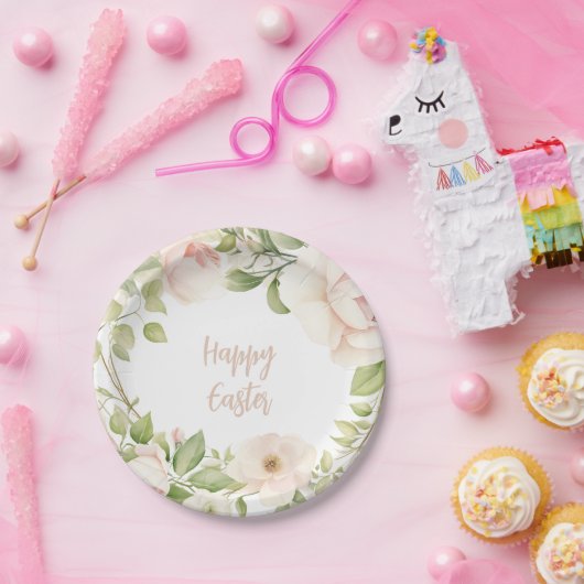 Osterblütenpapier-Teller Pappteller (Party)
