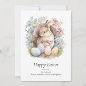 Osterblütenpastellkarte für Ostern Feiertagskarte (Vorderseite)