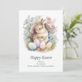 Osterblütenpastellkarte für Ostern Feiertagskarte (Stehend Vorderseite)