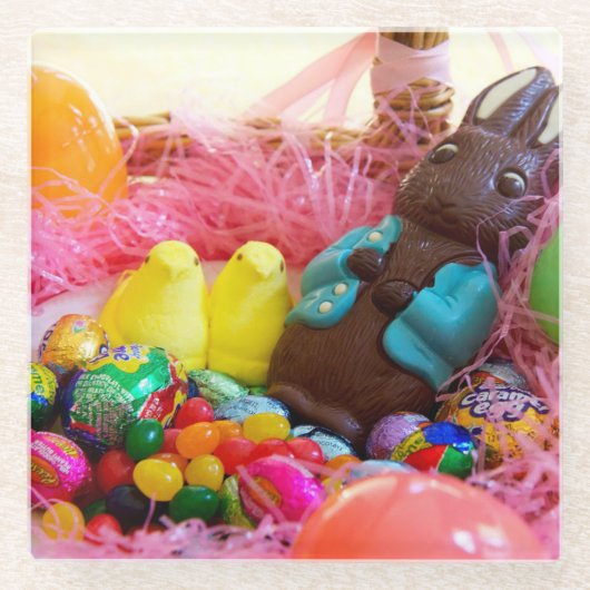 Osterbonbon Glasuntersetzer (Vorderseite)