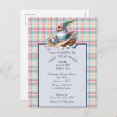 Osterbonnet und Eier Potluck Brunch Einladung (Vorne/Hinten)