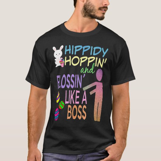 Osterboss Hase & dekorierte Eier T-Shirt (Vorderseite)